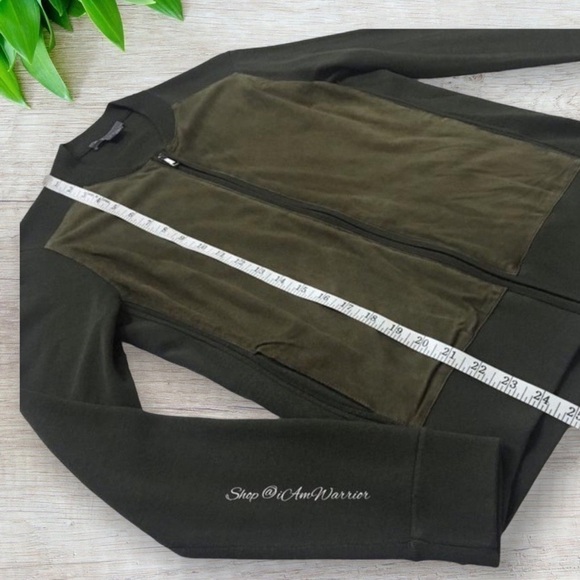 Vince olive genuine suede & wool zip up bomber jacket *shop@iamwarrior - Picture 6 of 9